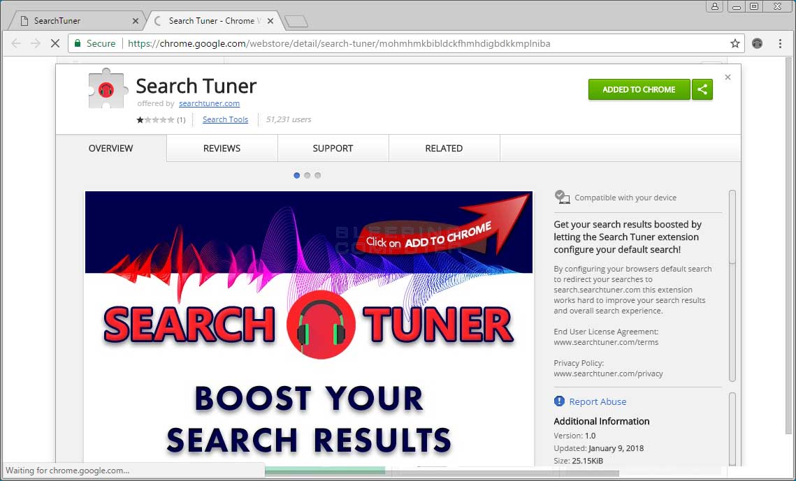 Remove the Search Tuner Chrome Extension
