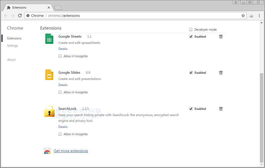 Remove the SearchLock and Search Page Extension