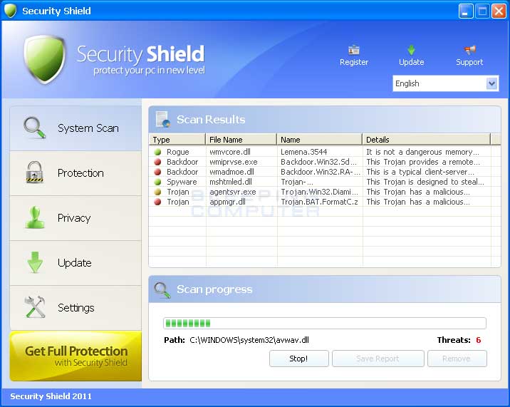 Remove Security Shield 2012 or SecurityShield (Uninstall Guide)