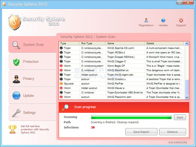 Security Sphere 2012 screen shot