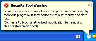 Fake security alert Fake security alert