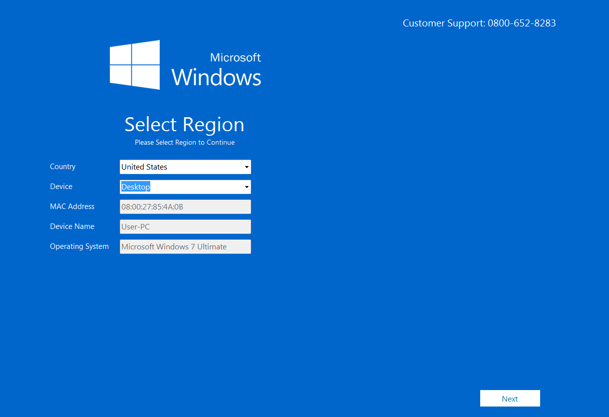 Remove the Select Region Tech Support Scam