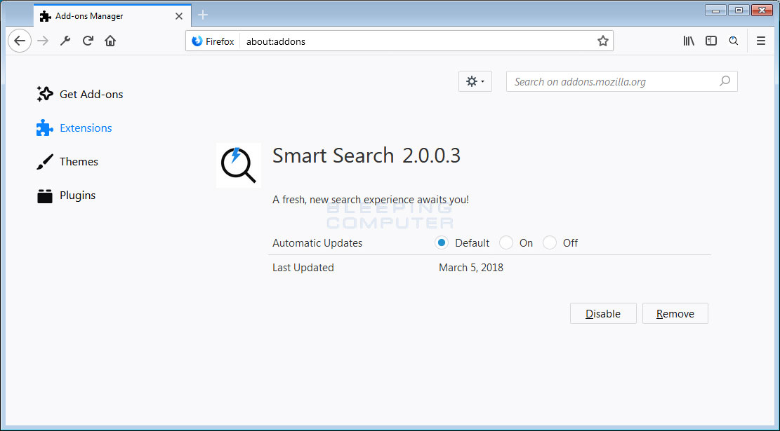 remove the smart search remove the smart search