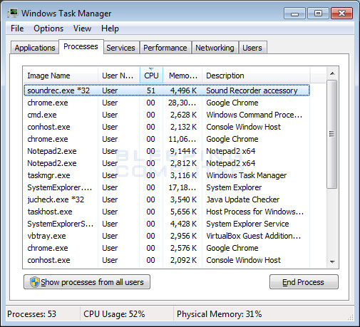Soundrec.exe Miner Utilizing CPU Soundrec.exe Miner Utilizing CPU