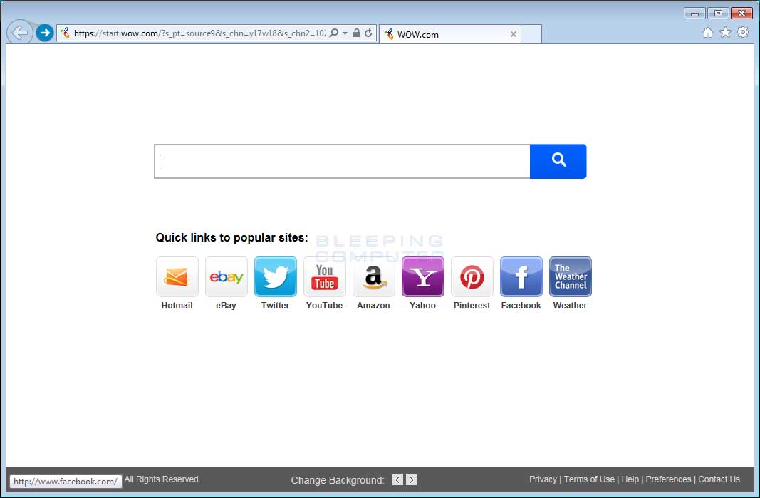 remove the start wow com home page what is wow