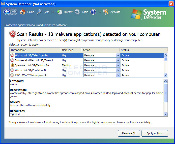 Rogue removal pro anti spyware samecen