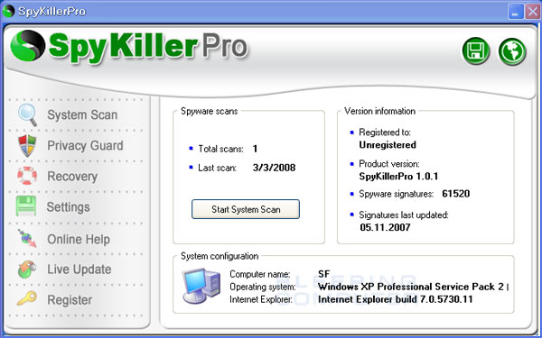 SpyKillerPro Screenshot SpyKillerPro Screenshot