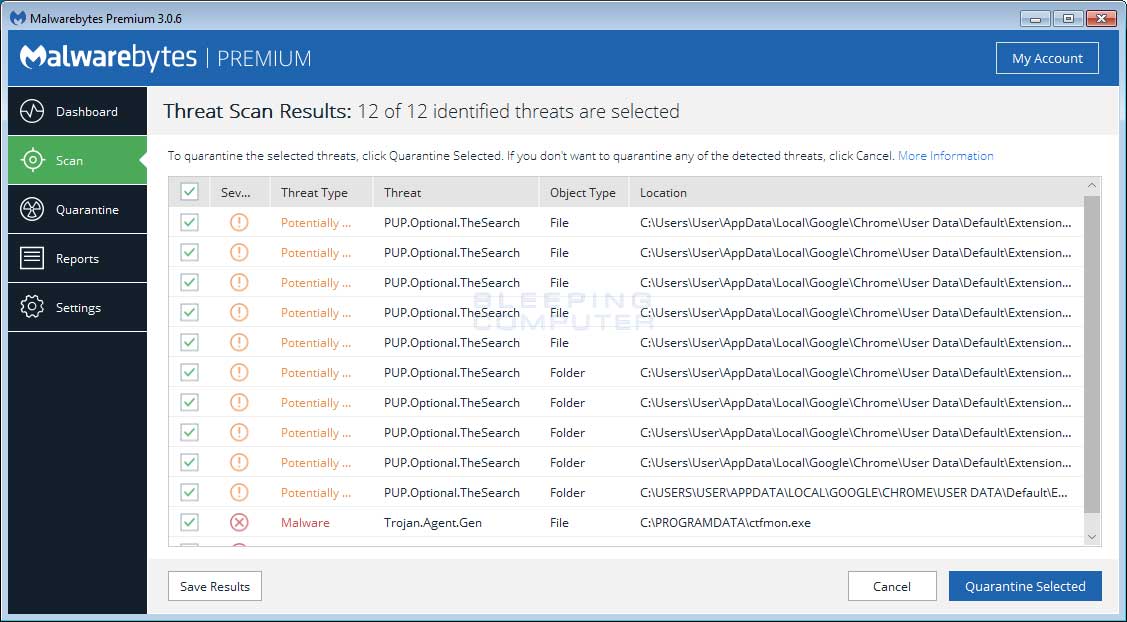 malwarebytes chrome extension userdata default pup
