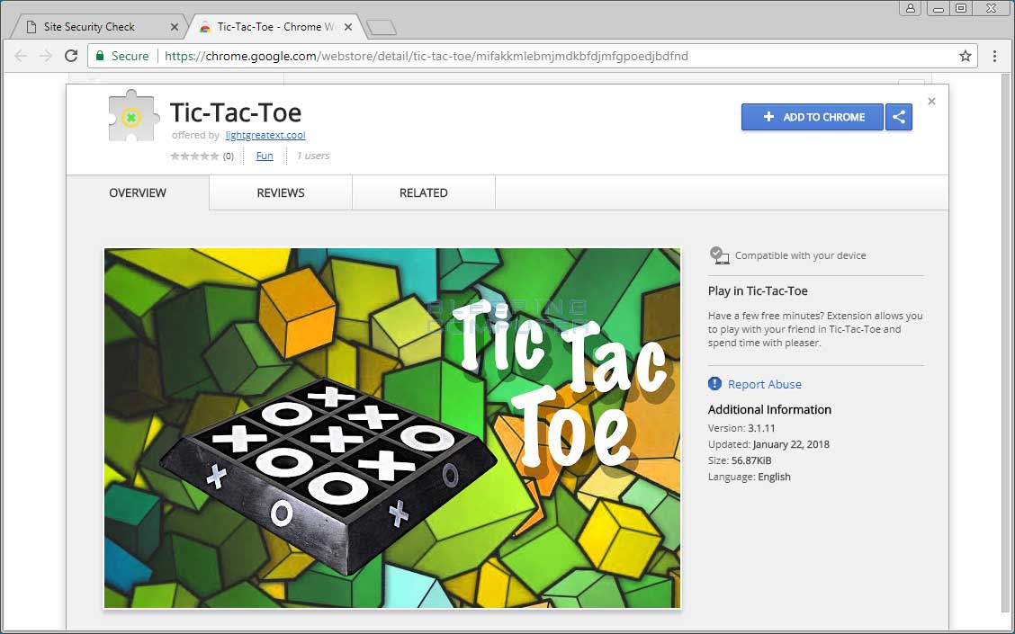 Tic Tac Toe on Chrome