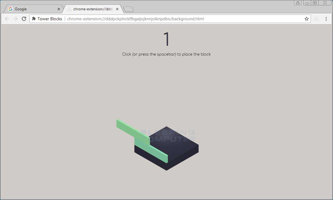 Remove the Tower Blocks Chrome Extension