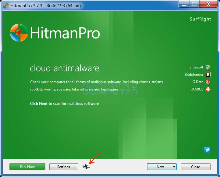 HitmanPro Start Screen