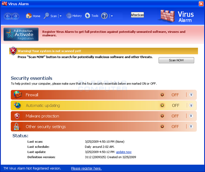 How to uninstall and remove Virus Alarm
