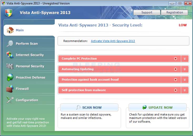 suppression des logiciels malveillants windows vista