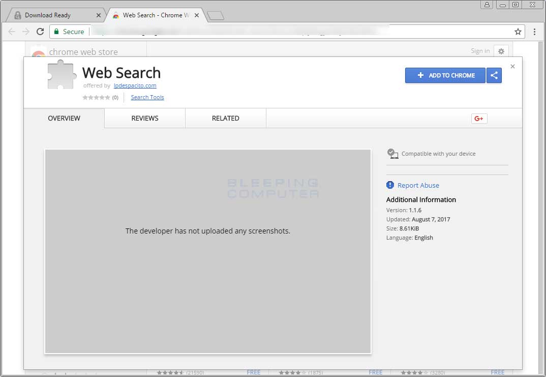 Google Chrome Web Search