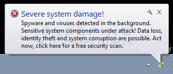 Severe system damage alert Severe system damage alert