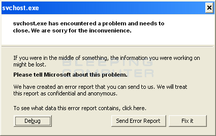 Fake program crash Fake program crash