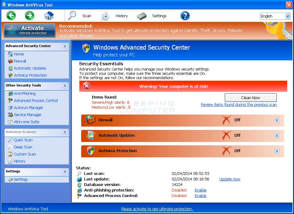 Windows AntiVirus Tool Removal Guide