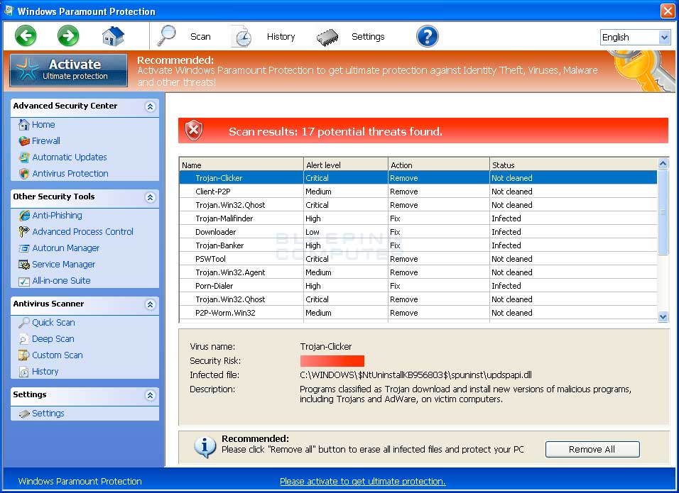 How to remove antivirus client