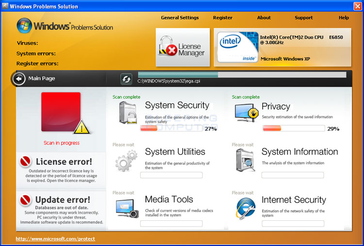 Windows Problems Solution Screen shot