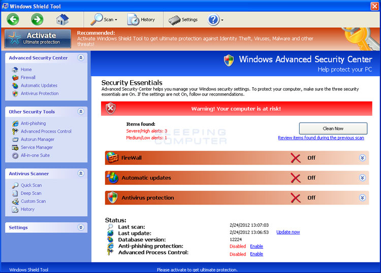 Windows Shield Tool screenshot