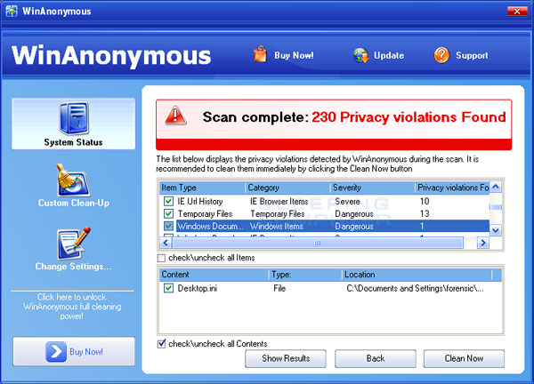 WinAnonymous Screenshot WinAnonymous Screenshot