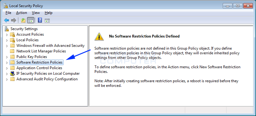 Software Restriction Policy Category