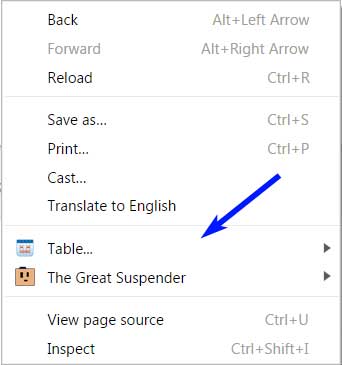 Right Click Context Menus