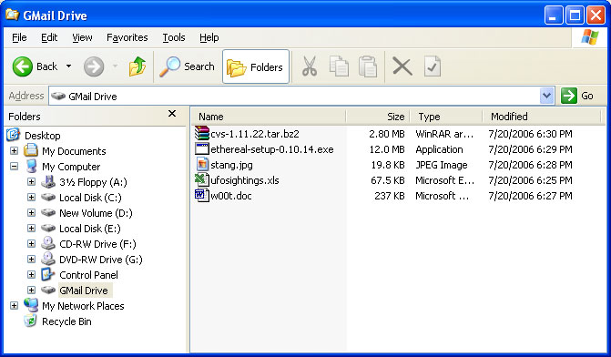 Upload a file to Gmail