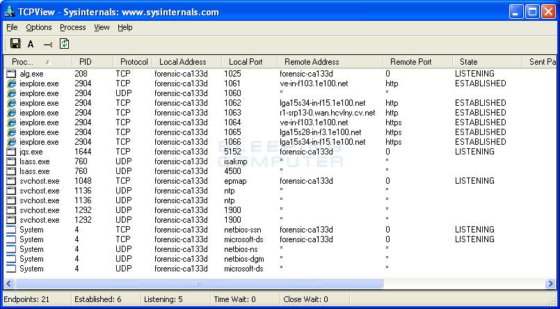 what is a safe tcpview program