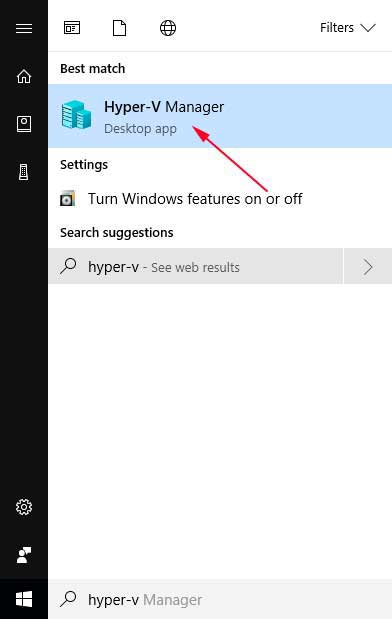 Start Hyper-V Manager