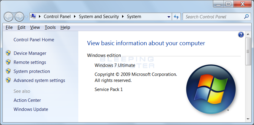 System Control Panel