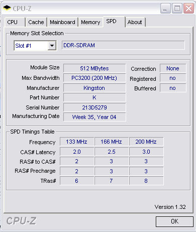 obrazovka CPU-z SPD