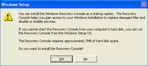 Recovery Console: Guide For Windows Xp