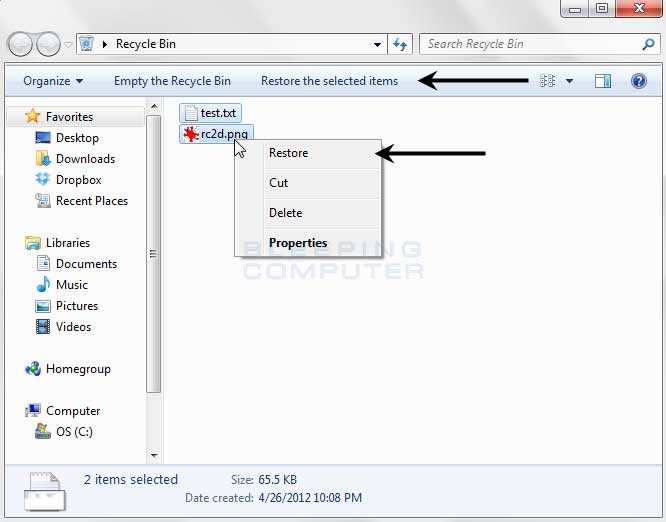 How To Find Recycle Bin Icon In Windows Vista