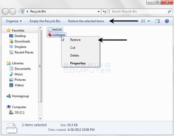 How to Restore Deleted Files From Recycle Bin