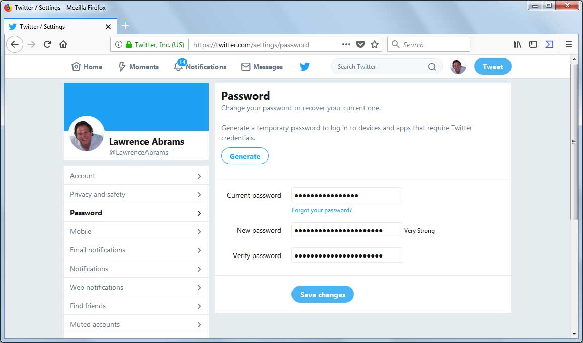 How To Change Your Twitter Password