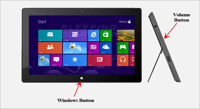 How take Screenshot on Microsoft Surface