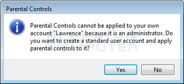 Cannot apply to an administrator