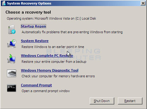 Vista Ultimate Upgrade Recovery Disk