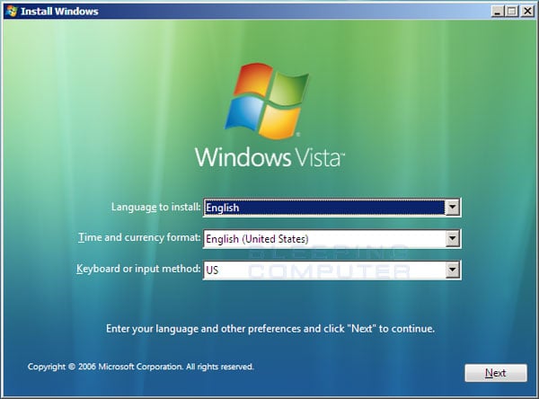 Install Language Pack Vista