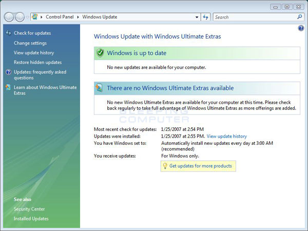 Understanding Windows Update And Extras In Windows Vista And Windows 7