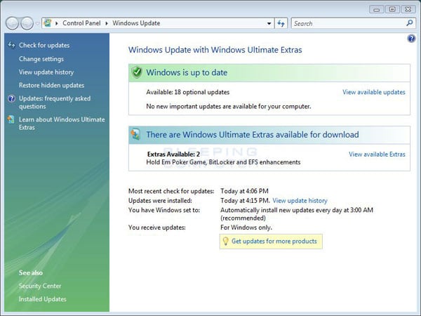 Download windows vista updates manually download checkers for windows 10
