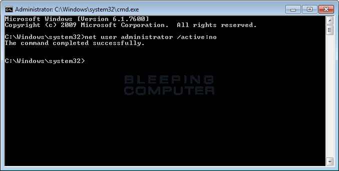 Enable Local Administrator Account Windows Xp Command Line