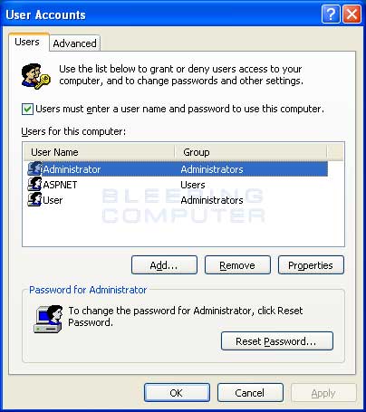 Vista Home Basic Administrator Account