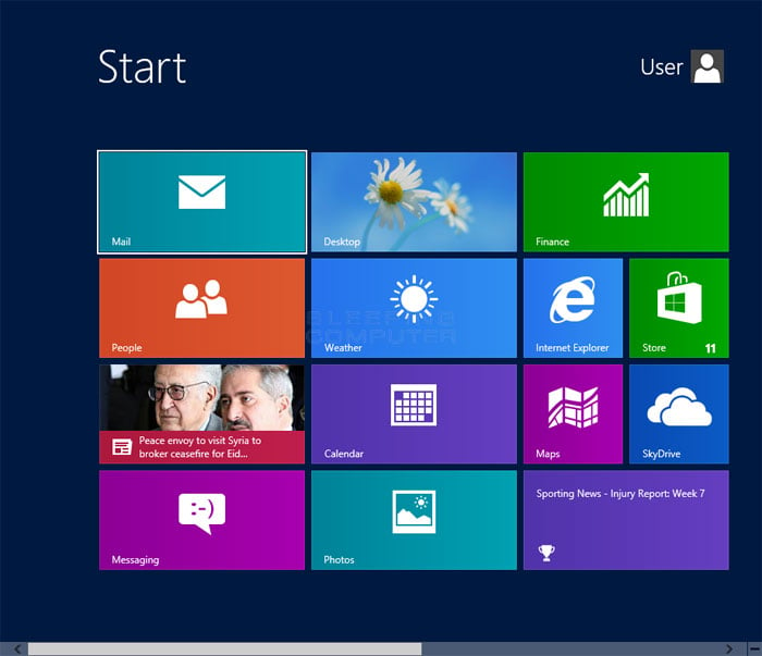 Windows 8 Start Screen