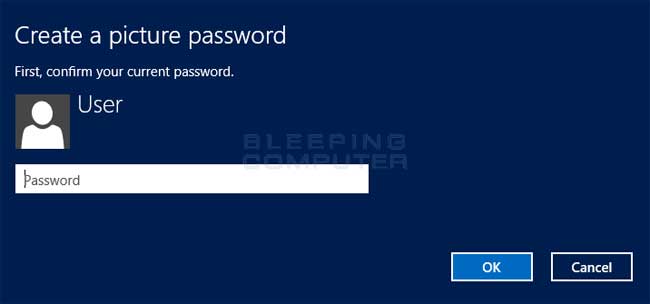 Confirm password screen